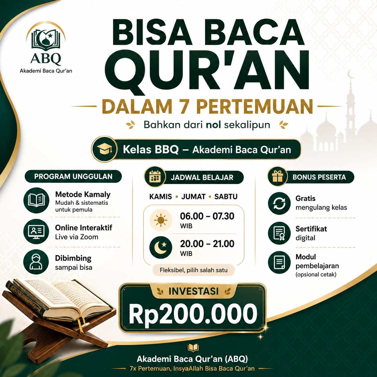 KELAS BISA BACA QUR'AN